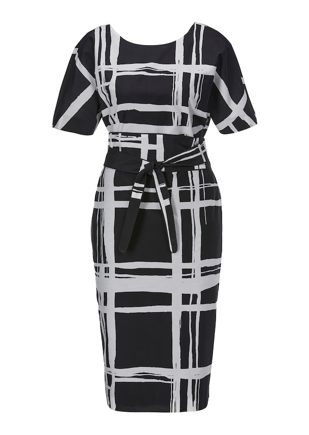 Kleid mit Grafikprint und dezentem O-Shape