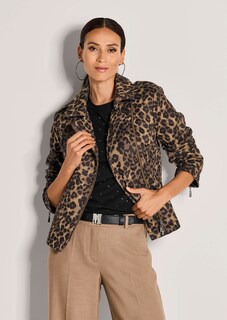 Biker-Jacke in bedruckter Scuba-Qualität thumbnail 1