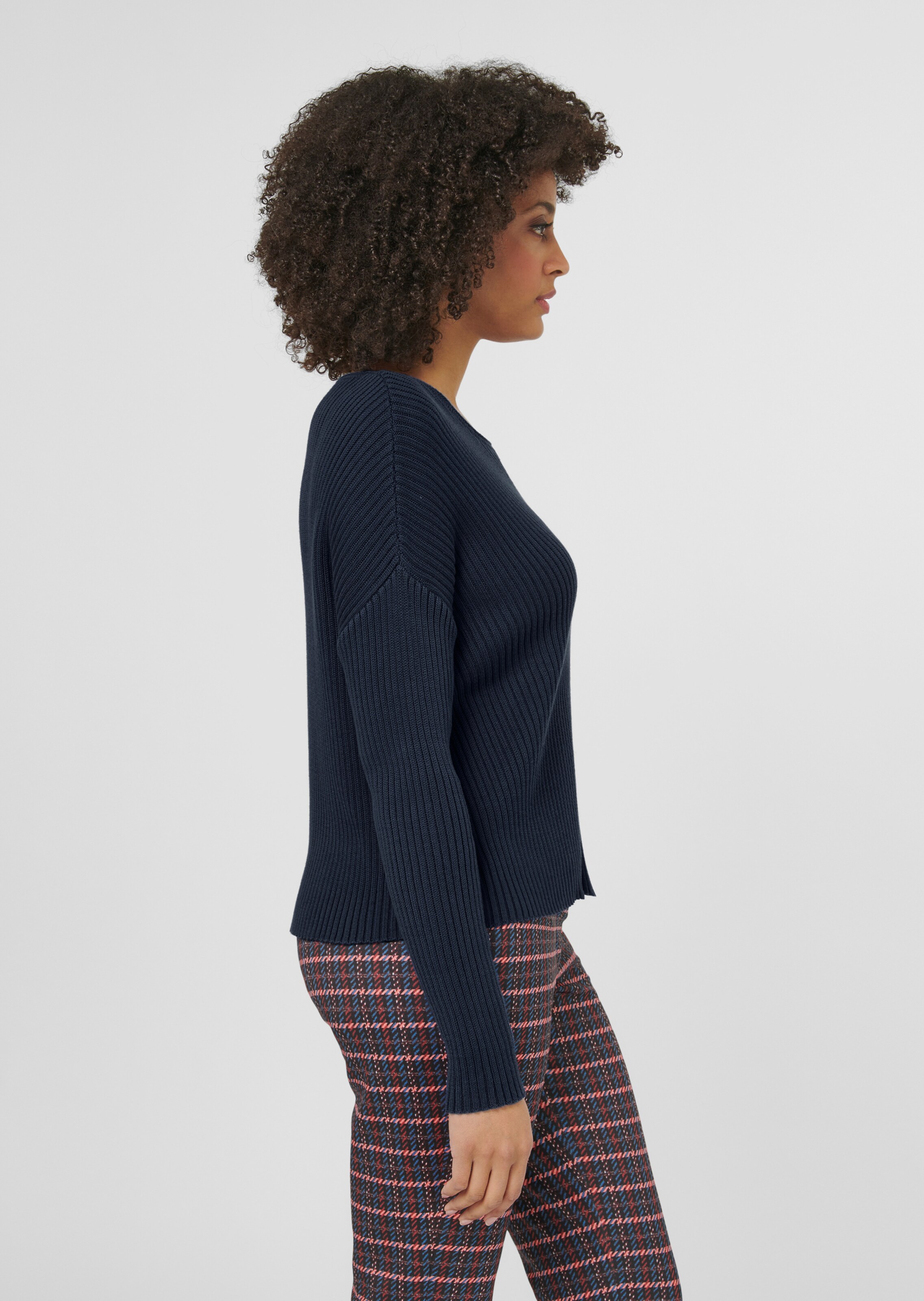 NEXT Homme Pull Regular 100% Pur Coton Noir L