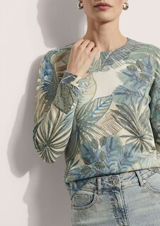Pullover met botanische print thumbnail 5