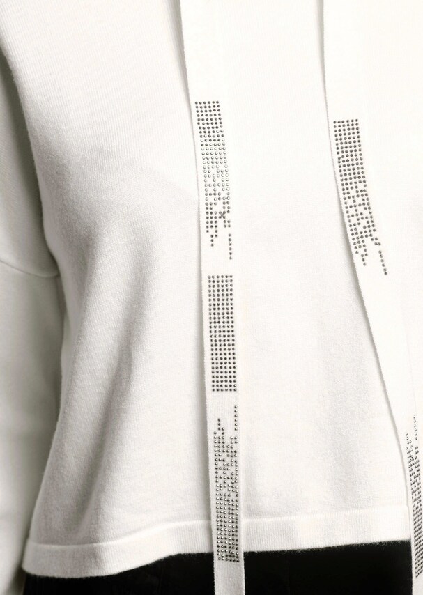 Strickpullover mit Kapuze