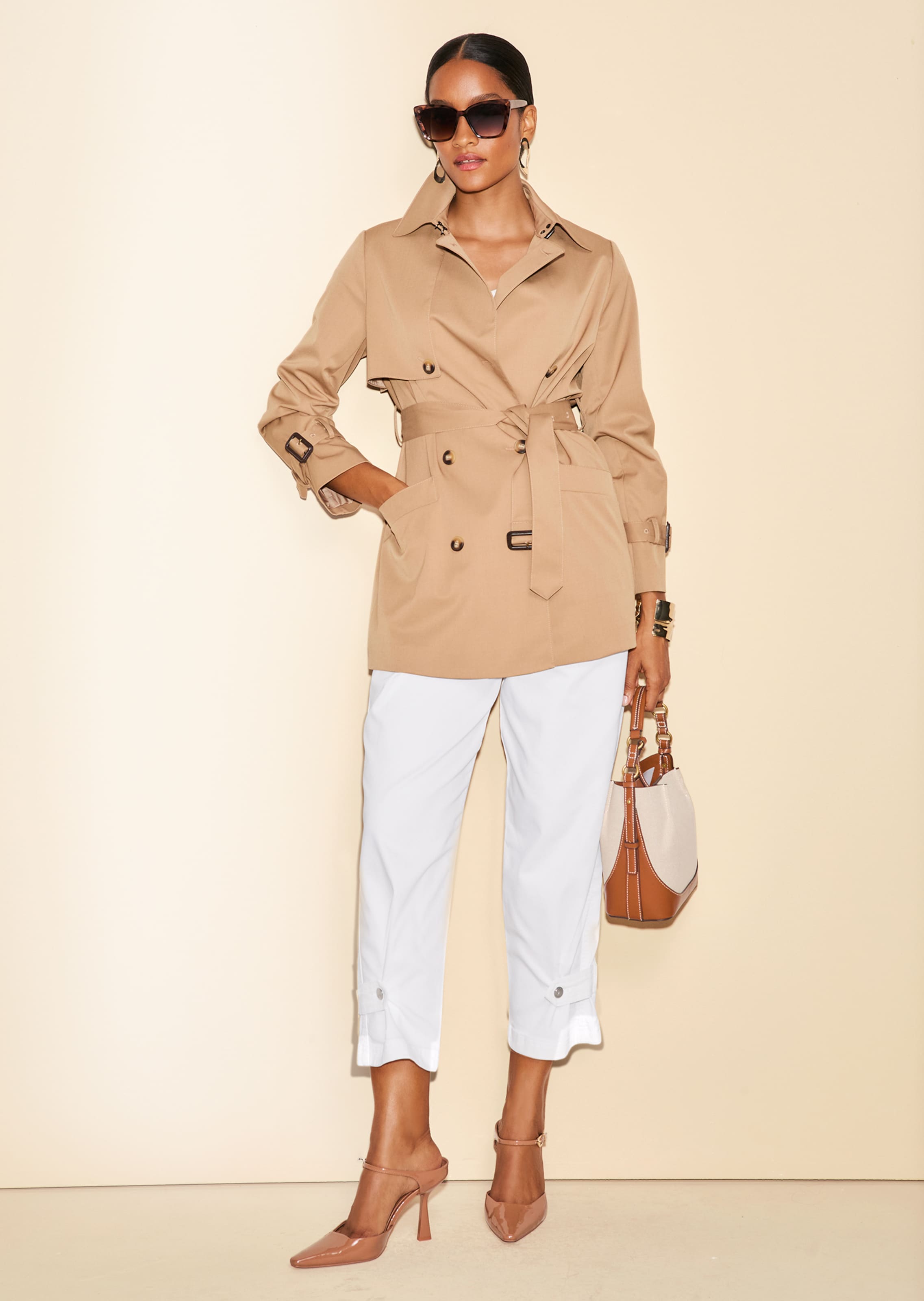 Longjacke im Trench-Stil