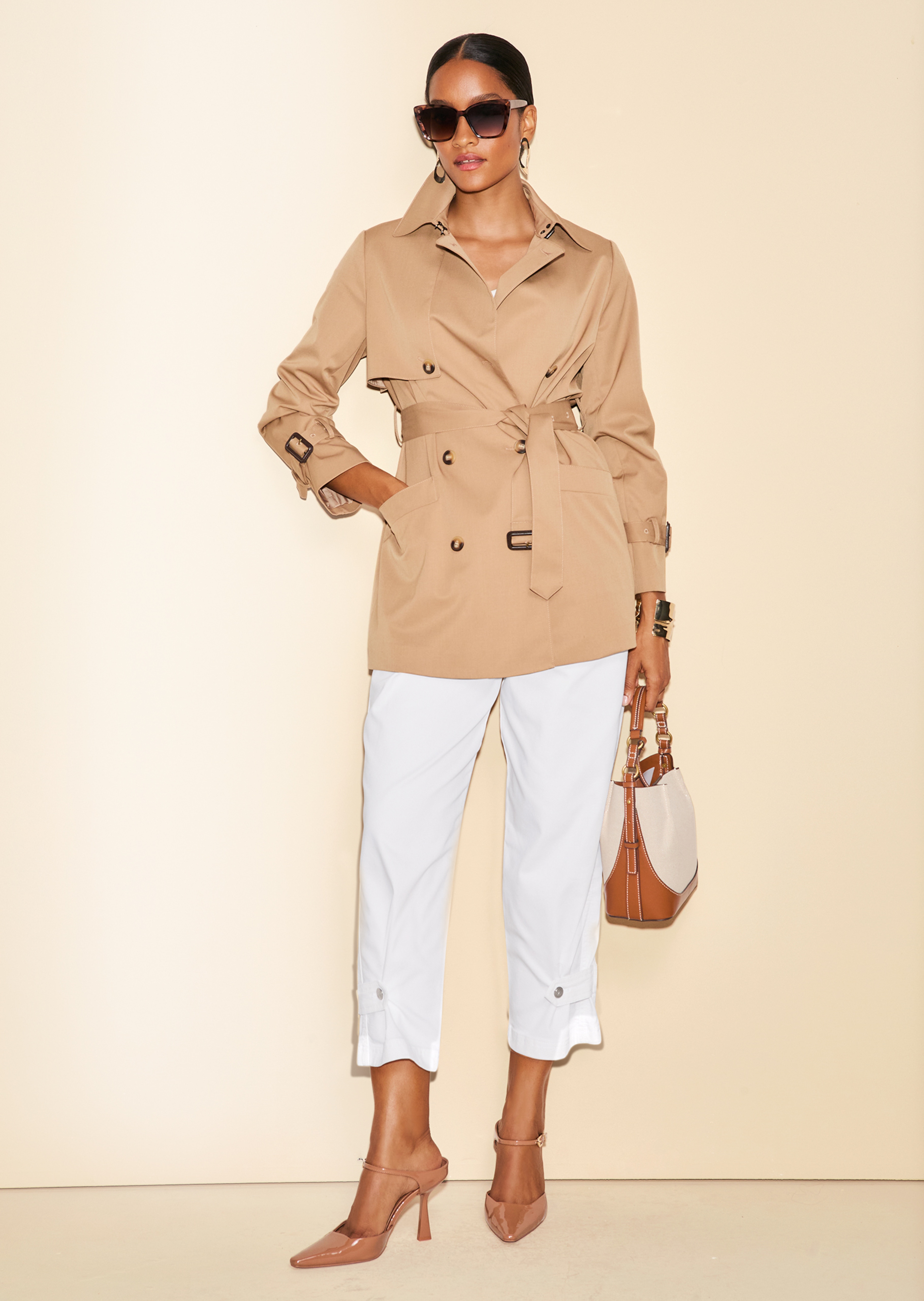 Longjacke im Trench-Stil