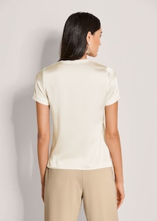 Blusenshirt aus Seide mit Rippenblenden thumbnail 3