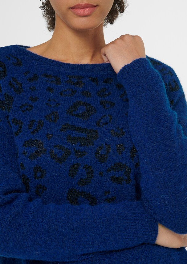 Jacquard jumper with sheen 4