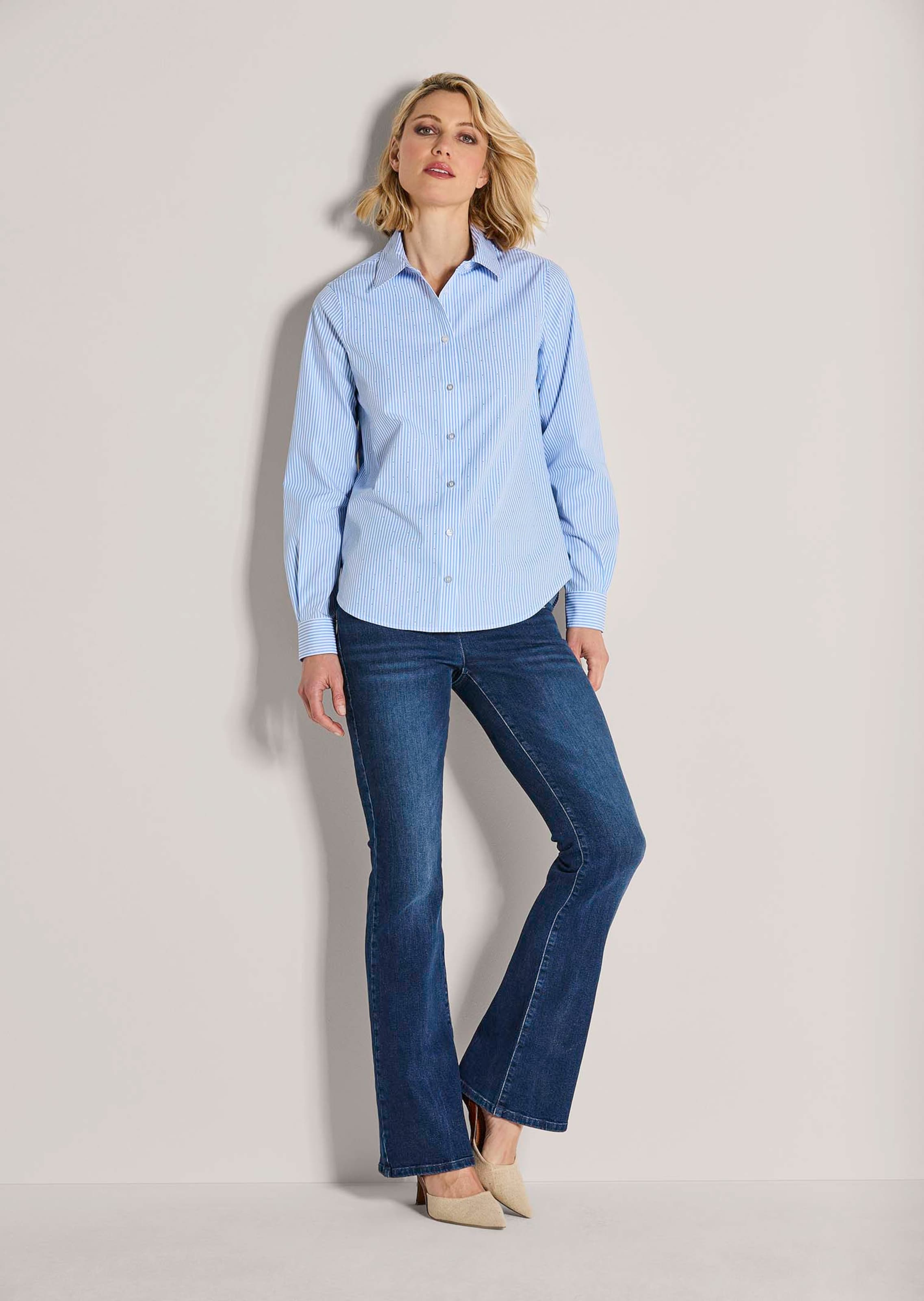 Chemise Femme MADELEINE - Manches Longues - Taille 40 - Bleu Turquoise - Occasion Parfait état
