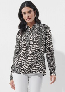 Viskose-Bluse mit Animal Print thumbnail 1