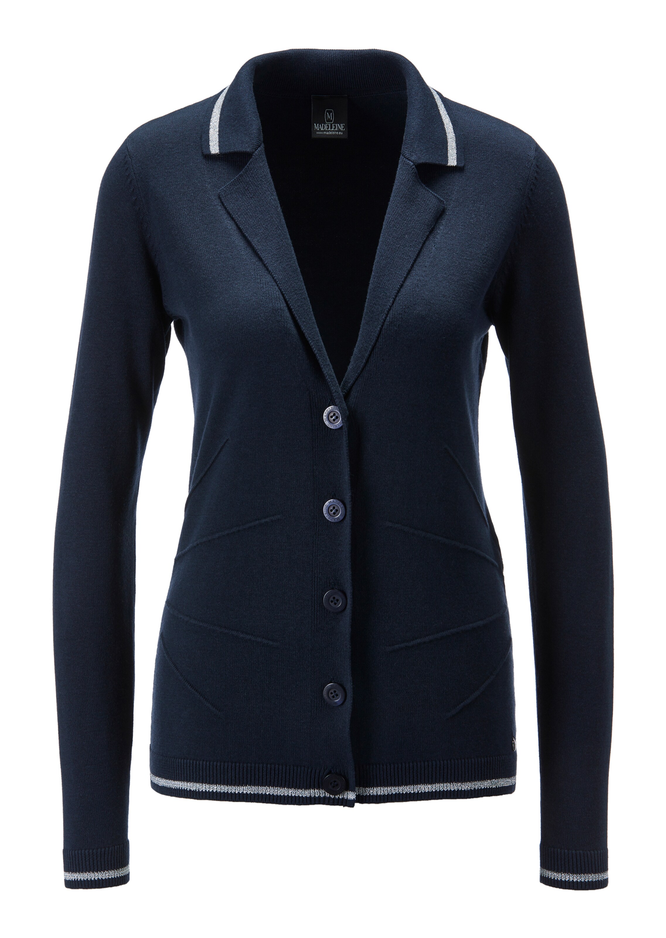 Strickjacke in Blazerform in marine MADELEINE Mode