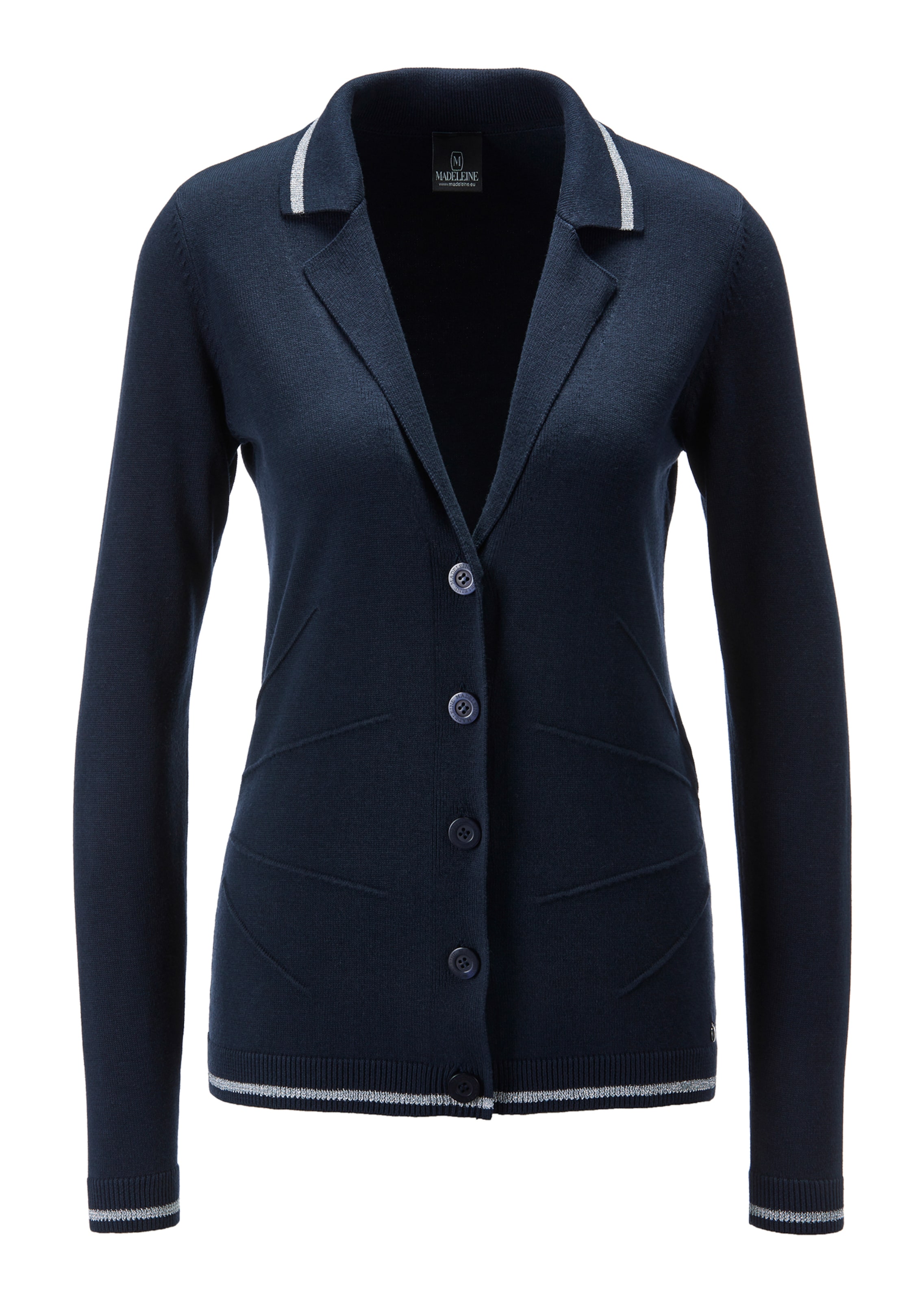 Strickjacke in Blazerform in marine MADELEINE Mode