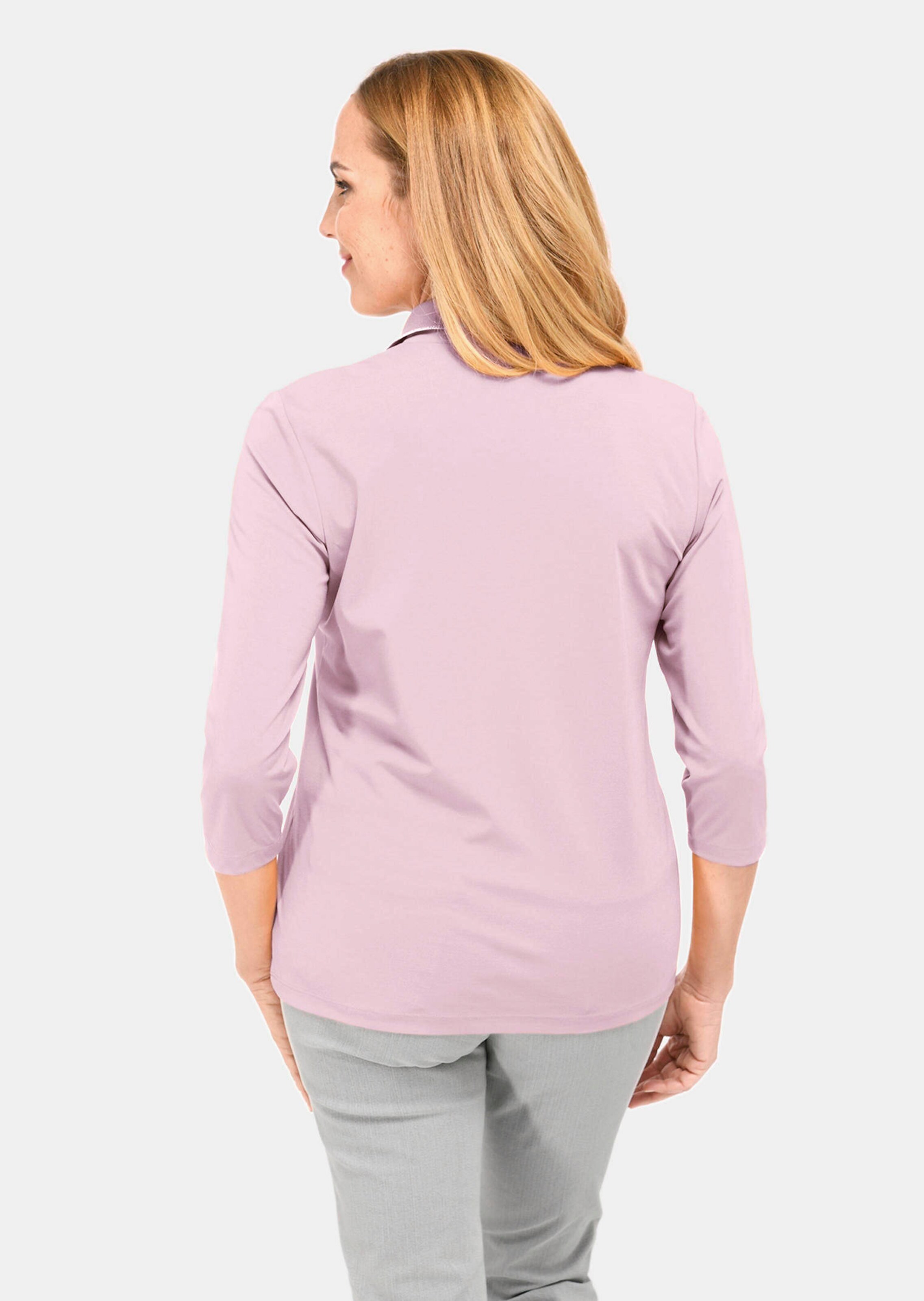 Polo en micro Modal de qualité - rosé - Gr. 56 de Goldner Fashion