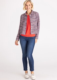 Bouclé-Blazer mit Glanzgarn thumbnail 2