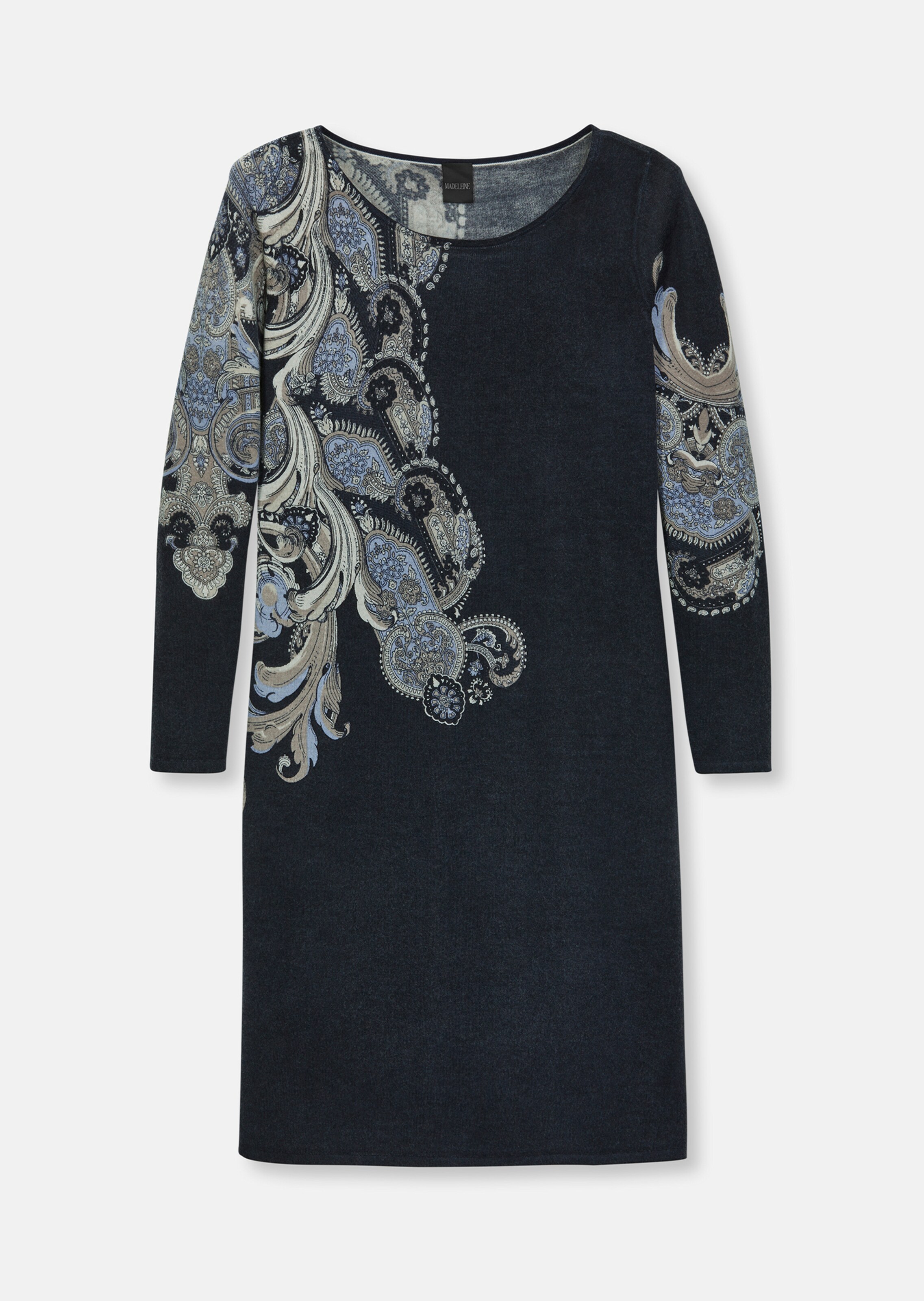 Strickkleid mit Paisley-Print