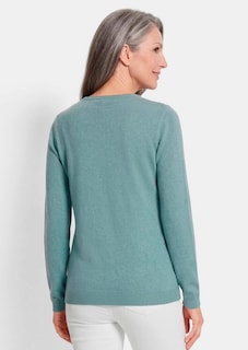 Pullover met een V-hals van COTTAMIRA thumbnail 2