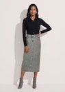Denim skirt with embellished slit pockets thumbnail 2