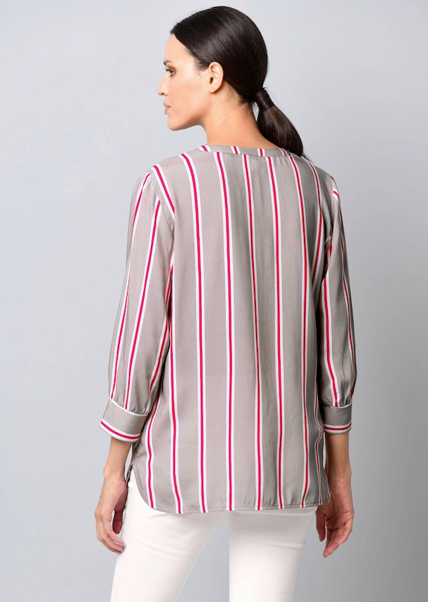 Streifenbluse mit 3/4-Arm 2