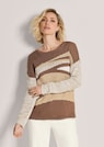 Rundhals-Pullover mit Intarsien thumbnail 1