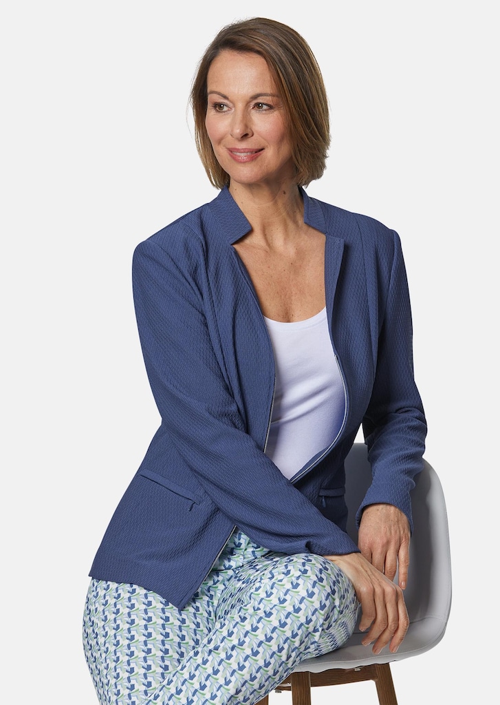 Confortable blazer en jersey structuré