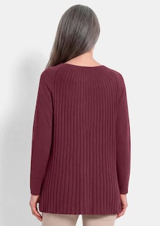 A-lijn tricot pullover met katoen thumbnail 3