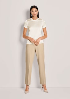 Blusenshirt aus Seide mit Rippenblenden thumbnail 2