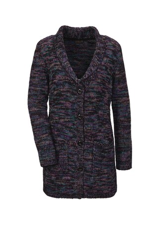 meerkleurig Behaaglijk zacht tricot jasje in een verbloemende lengte
