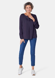 Flatteuze blouse zonder sluiting met modieuze kraag thumbnail 2