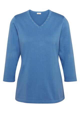 blauw Pullover met V-hals