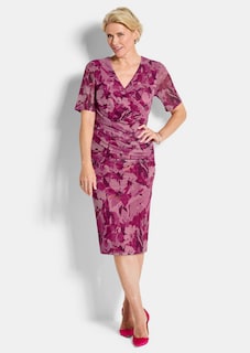 Mesh-Kleid in Wickeloptik thumbnail 1