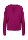 Round neck jumper with drawstring thumbnail 6