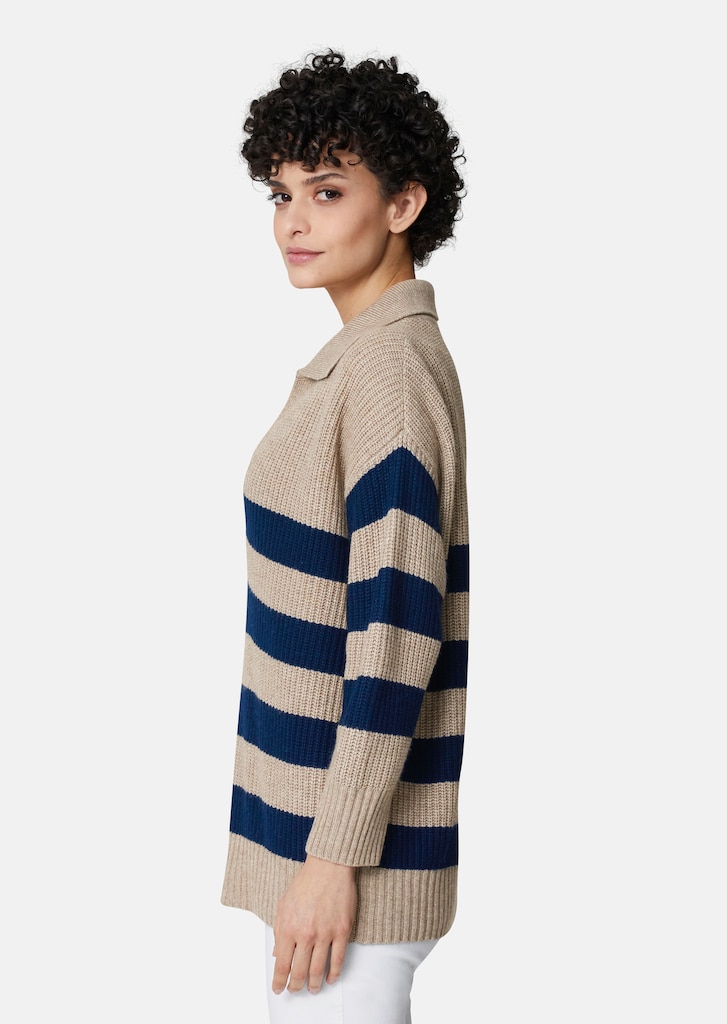 Streifen-Pullover mit Wolle und Kaschmir 3