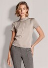 Satin blouse with stand-up collar thumbnail 1