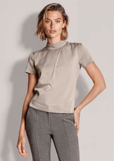 Satin blouse with stand-up collar thumbnail 1