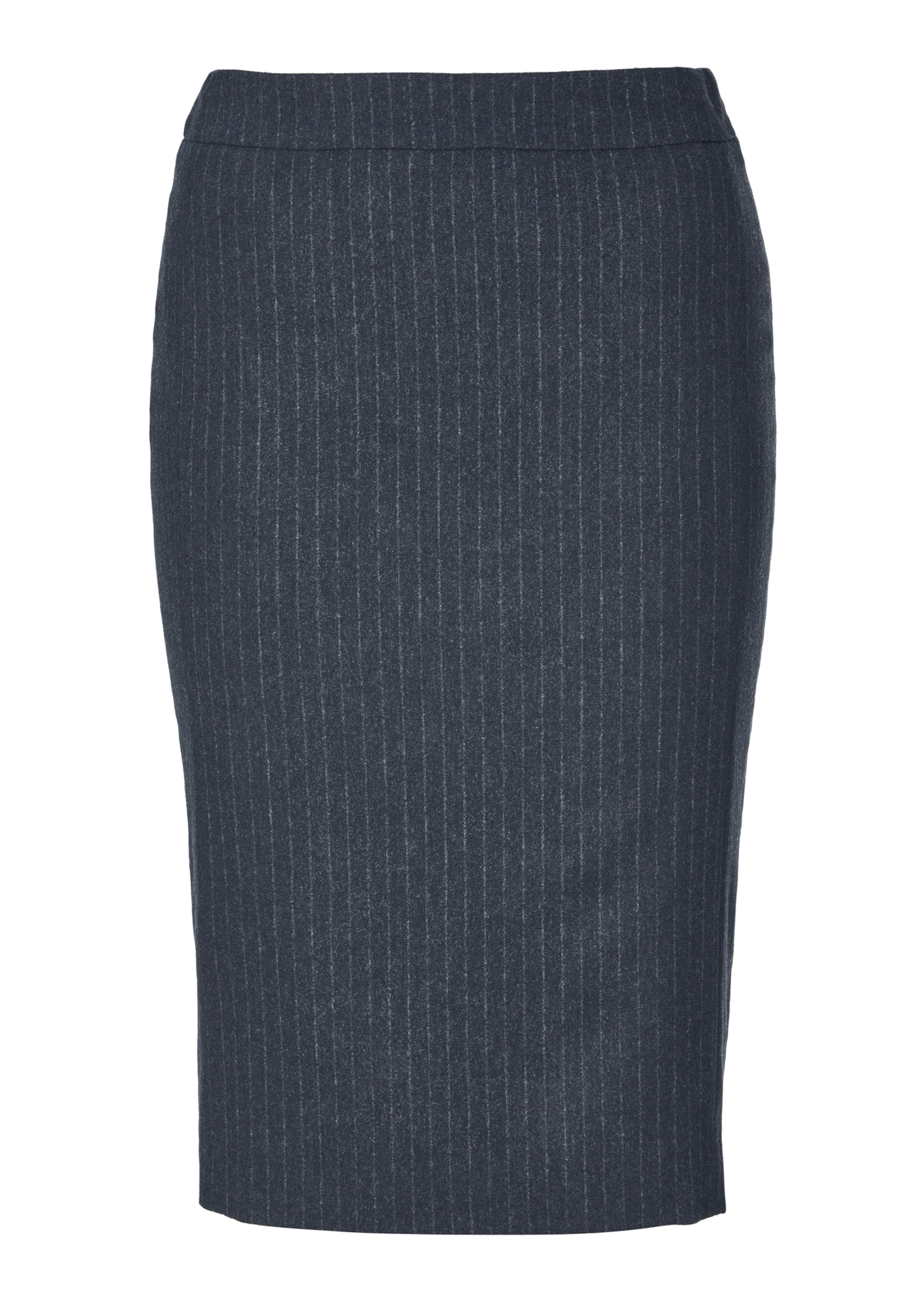 Pencil skirt with chalk stripes in navy natural white MADELEINE Fashion