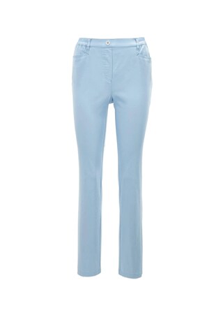 bleu clair Pantalon léger en coton MARTHA