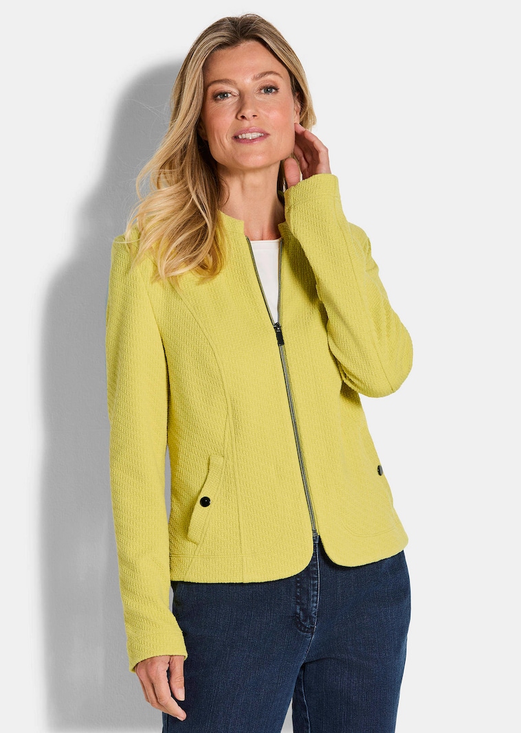 Jersey-Blazer mit Reißverschluss
