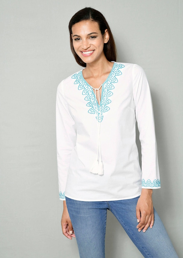 Tunika mit aufwendiger Stickerei