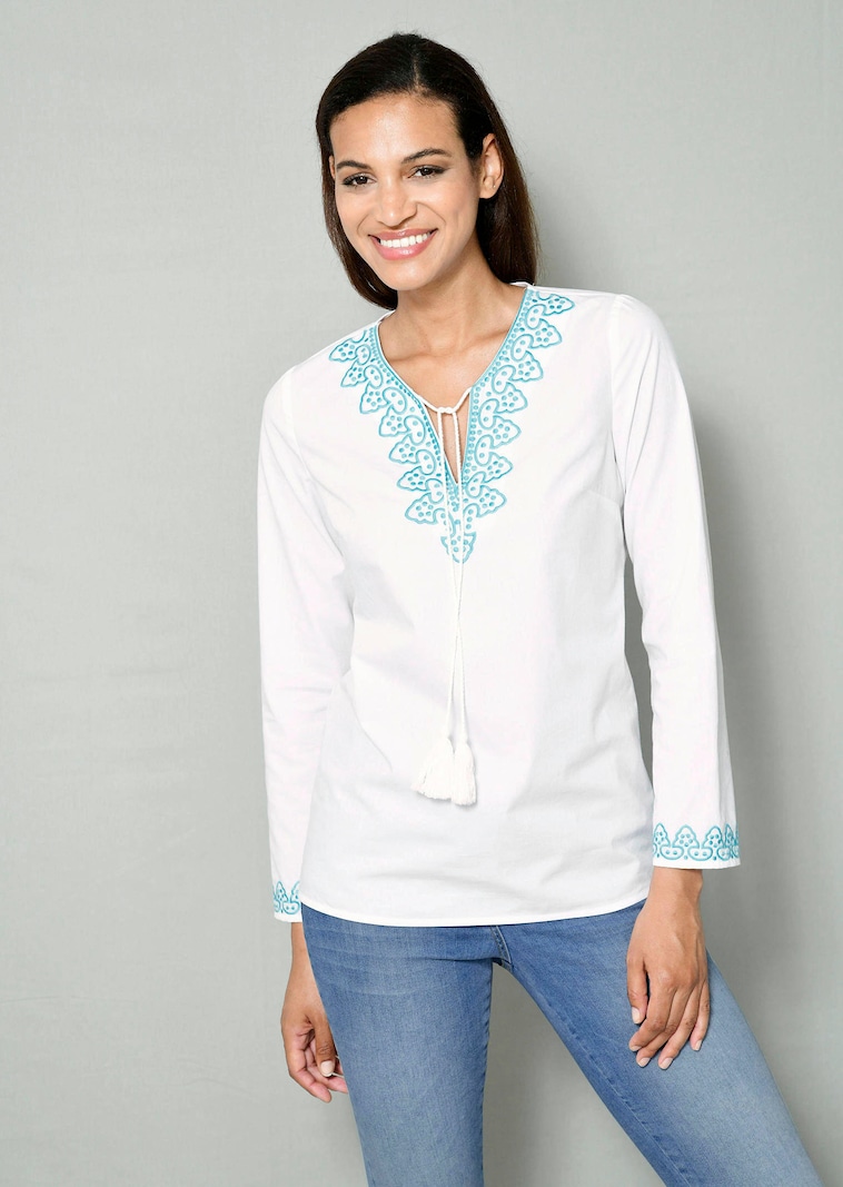 Tunika mit aufwendiger Stickerei