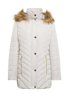 Longjacke mit Kapuze und Fellimitat thumbnail 2