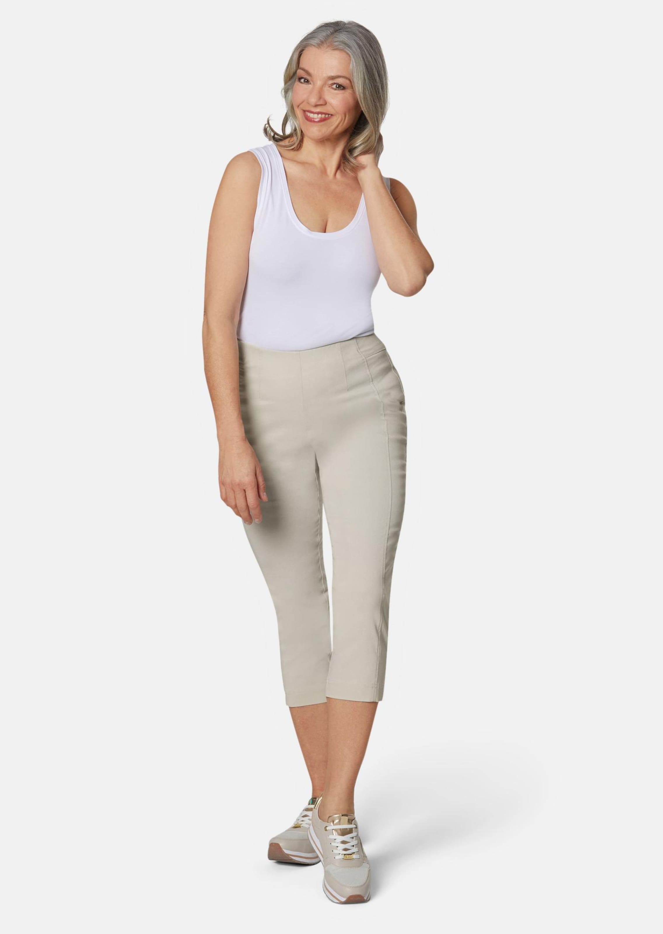 Pantalon super stretch 7/8 LOUISA - beige - Gr. 25 de Goldner Fashion