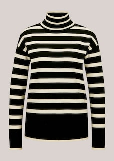 Streifen-Pullover mit Stehkragen thumbnail 6