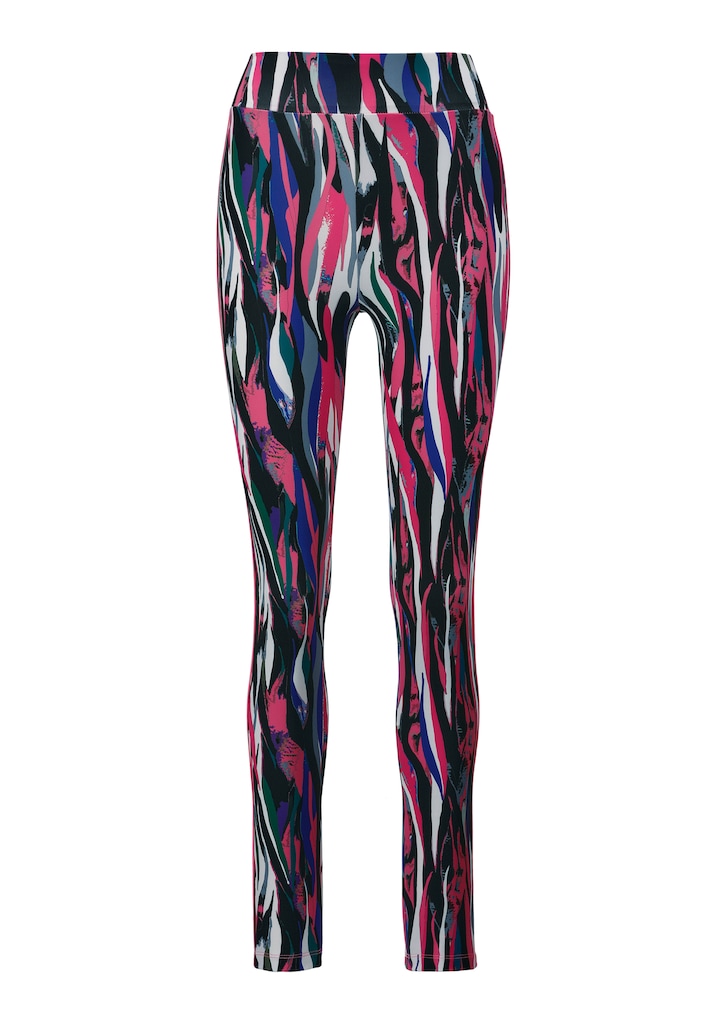 Leggings with contrasting stripes on the side