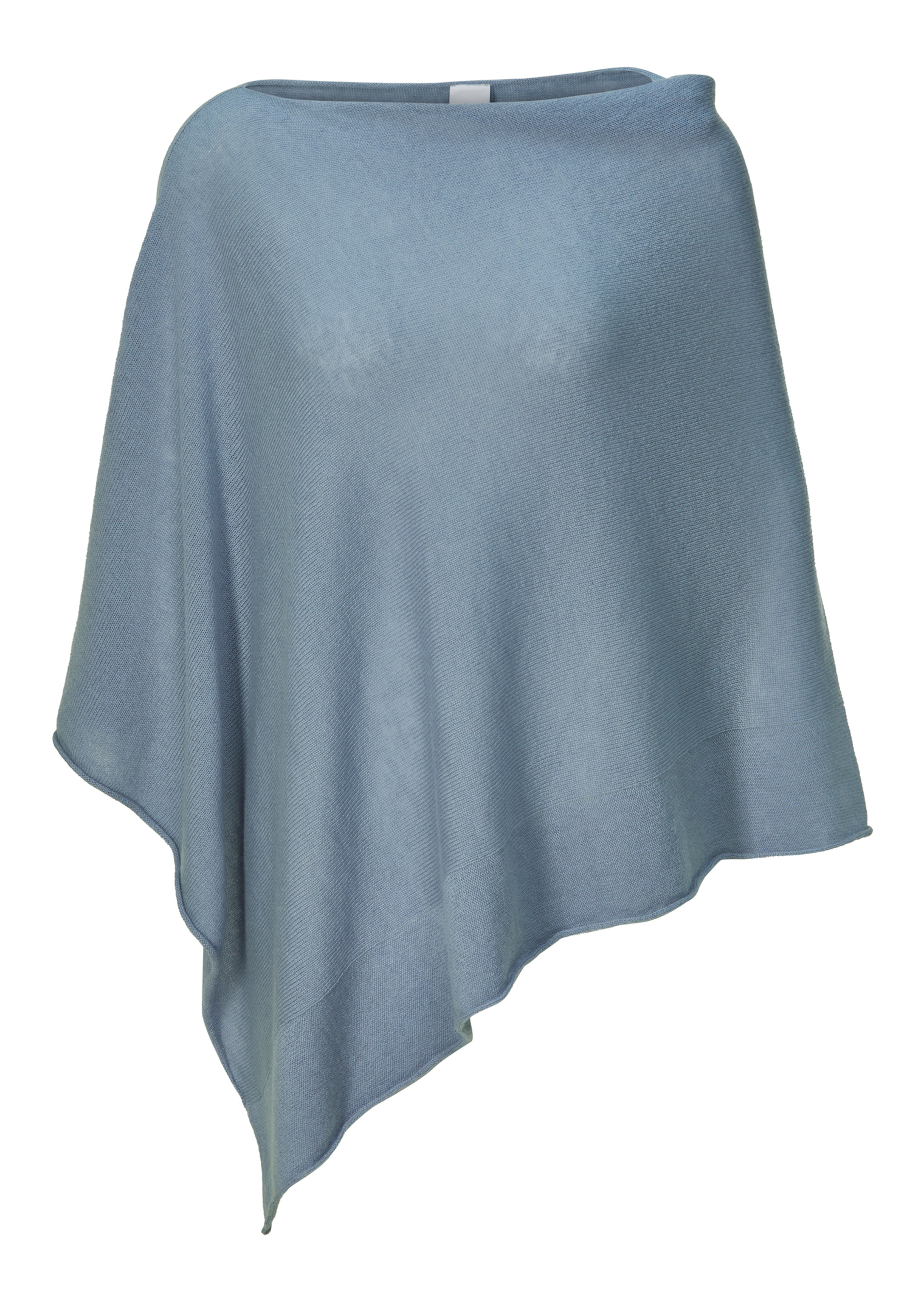 Knitted poncho made from pure cashmere