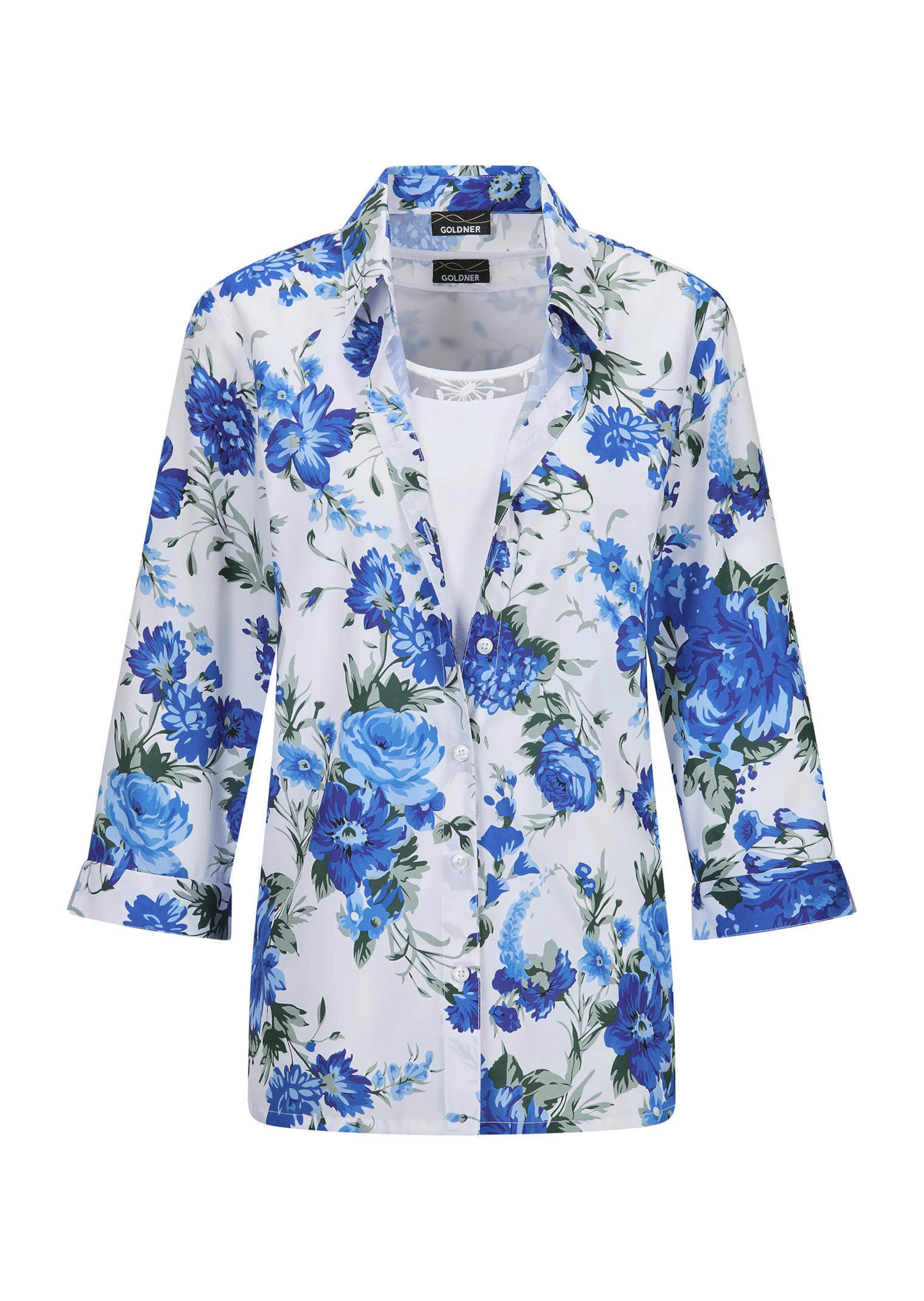 Blusen-Set aus Blumenbluse und Top
