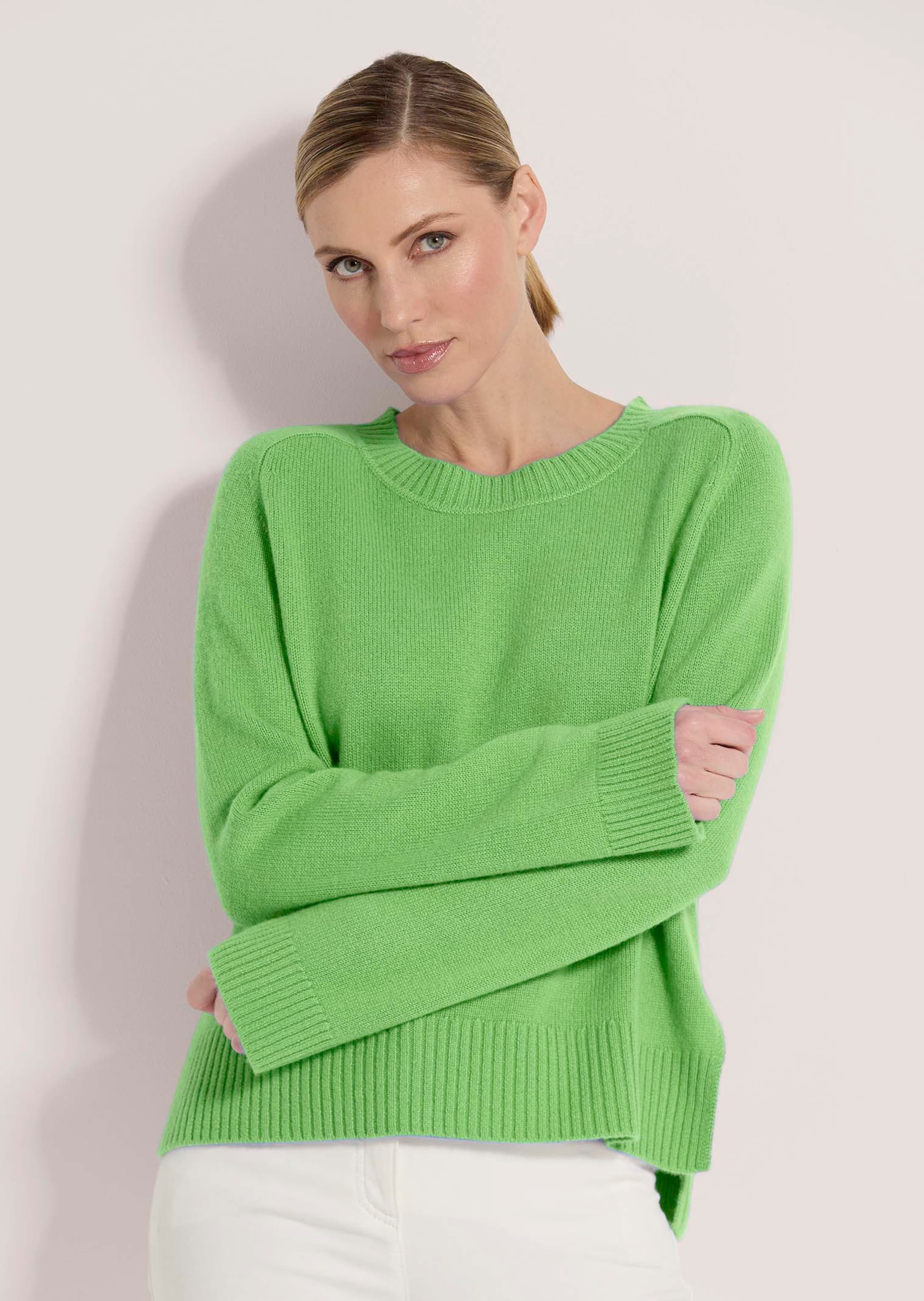 Cashmere jumper with 3/4 sleeves