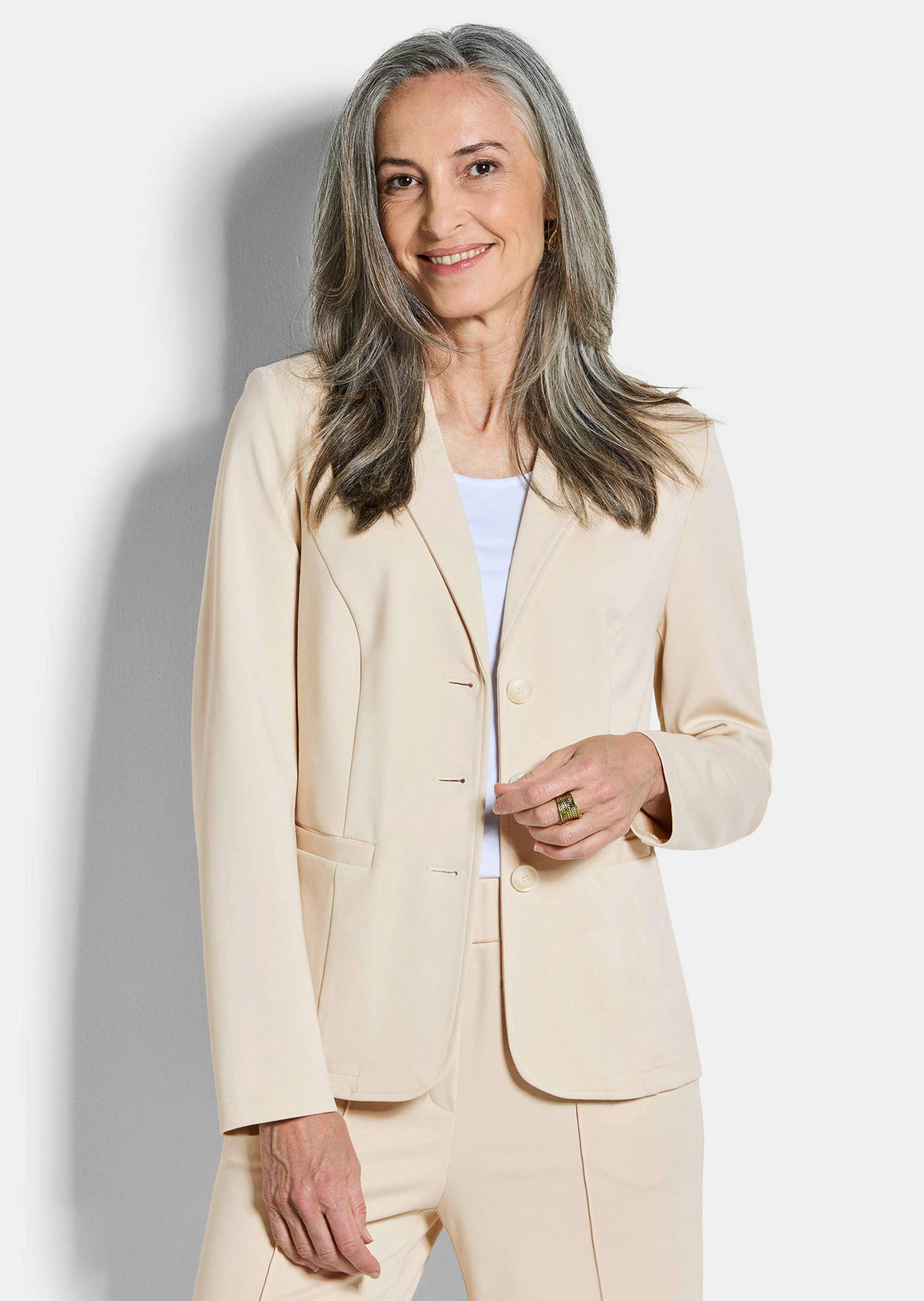 Jersey-Blazer mit Reverskragen