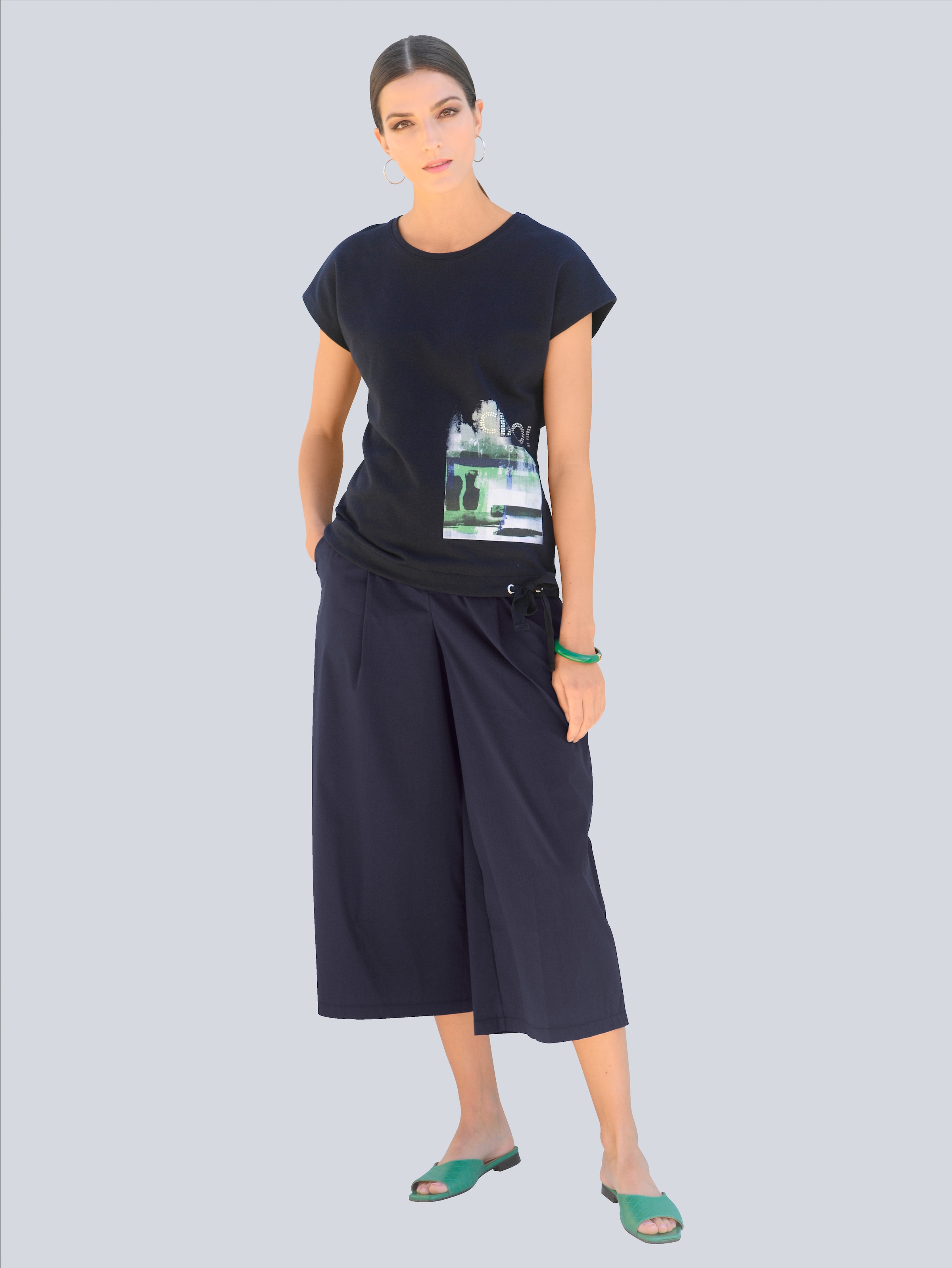 Culotte Hose mit weitem Beinverlauf