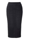 Schlanker Midi-Jeansrock mit Falten-Details thumbnail 1