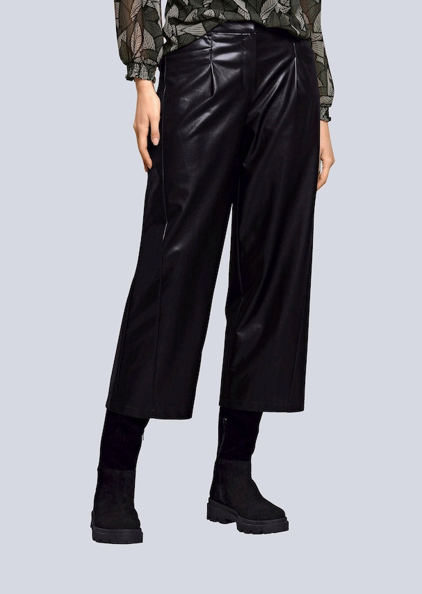Culotte in modischer Lederoptik 4