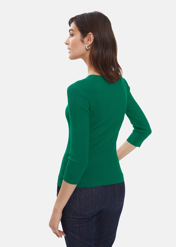 Ribbed jumper with 3/4 sleeves 2