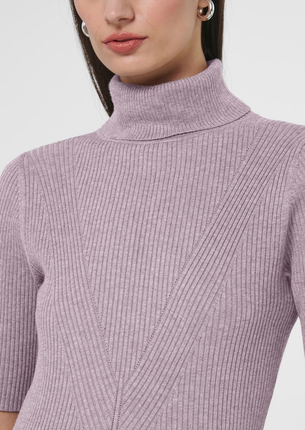 Ribbed knit jumper with half sleeves 4
