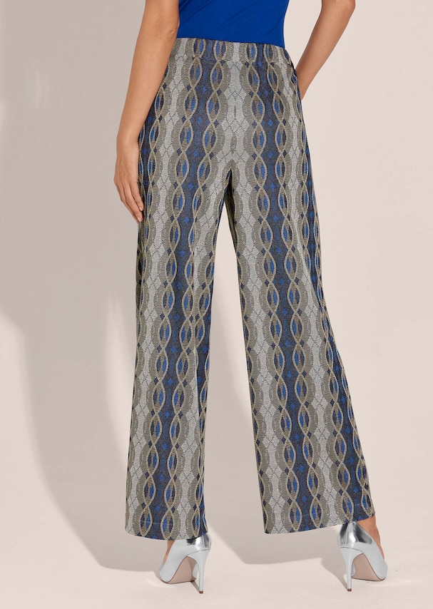 Wide jersey trousers with graphic print 2